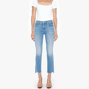 MOTHER Insider Crop Step Fray in Out of the Blue Sz 32